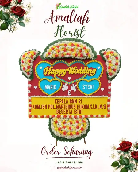 Papan Bunga Pernikahan Suka Kaya